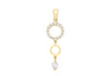 9ct Yellow Gold Graduated Zirconia  Circle Drop Pendant