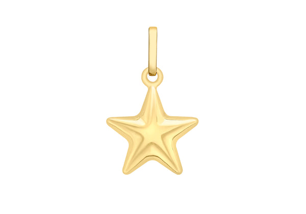 9ct Yellow Gold 13mm x 20mm Star Pendant
