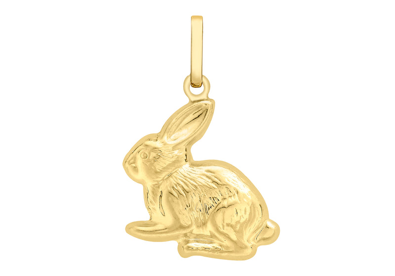 9ct Yellow Gold Rabbit Pendant
