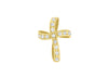 9ct Yellow Gold Twisted Zirconia  Cross Pendant