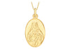 9ct Yellow Gold 10.7mm x 23mm Oval 'Sared Heart' Pendant
