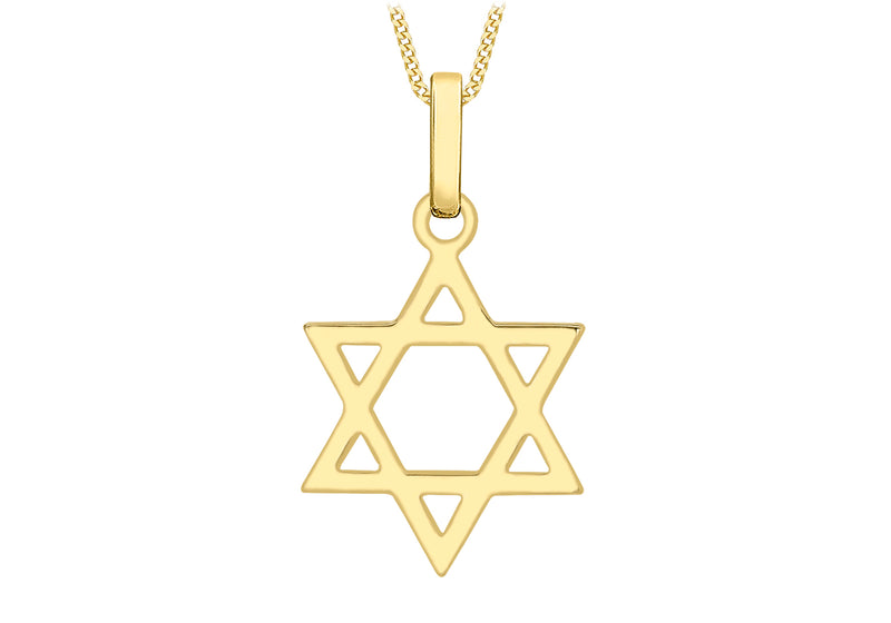 9ct Yellow Gold 'Star of David' Pendant