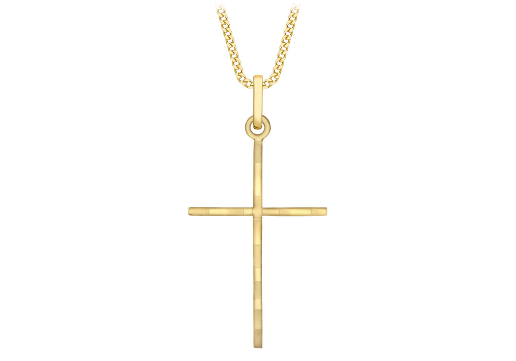 9ct Yellow Gold Fancy  Cross Pendant