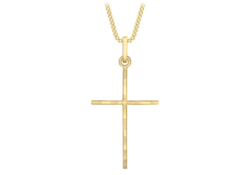 9ct Yellow Gold Fancy  Cross Pendant