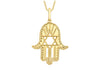 9ct Yellow Gold 18.5mm x 29mm 'Star of David' Hamsa Pendant