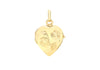 9ct Yellow Gold 16mm x 20mm Daisy-Detail Heart Locket