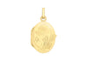 9ct Yellow Gold 16mm x 29mm Engraved Floral Oval Locket