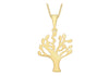 9ct Yellow Gold 15.5mm 'Tree of Life' Pendant
