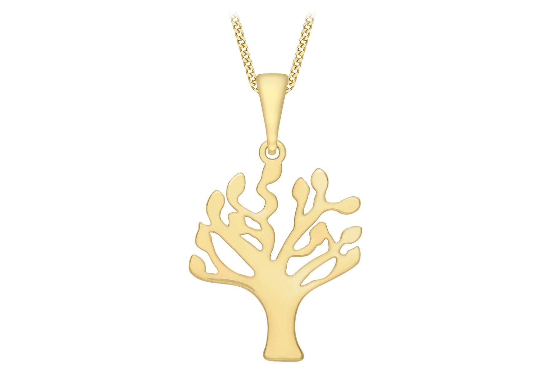 9ct Yellow Gold 15.5mm 'Tree of Life' Pendant