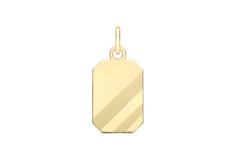 9ct Yellow Gold Octagonal Pendant