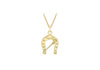 9ct Yellow Gold 13.7mm x 22mm Horseshoe Pendant