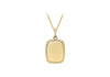 9ct Yellow Gold 14.3mm x 25.5mm Rope Edge Tag Pendant