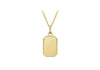 9ct Yellow Gold 10.5mm x 23.5mm Bevelled Edge Retangle Pendant