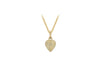9ct Yellow Gold 7.4mm x 15mm onertinaed Heart Pendant