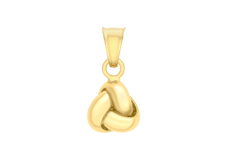 9ct Yellow Gold 9mm x 18mm Triple-Knot Pendant