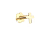 9ct Yellow Gold Cross Labret Stud