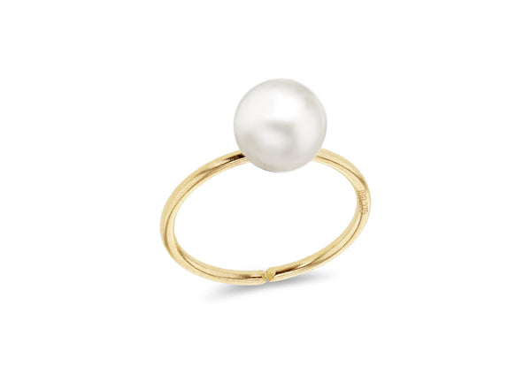 9ct Yellow Gold Freshwater Pearl Labret Stud