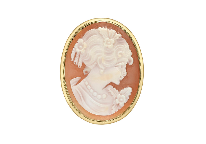 9ct Yellow Gold Roman Cameo Pendant and Brooch