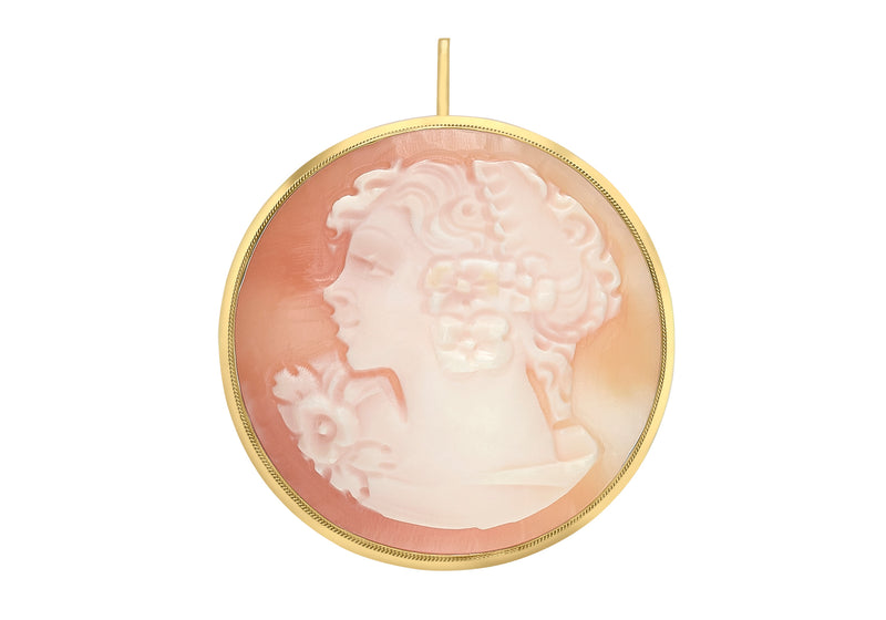 9ct Yellow Gold Cameo Pendant and Brooch