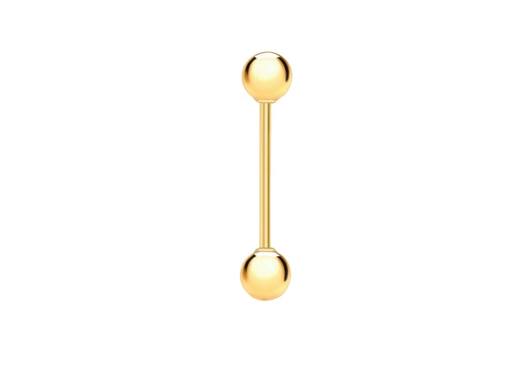 9ct Yellow Gold Ball Tongue Bar9