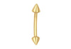 9ct Yellow Gold Arrow Belly Bar9