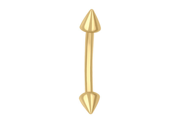 9ct Yellow Gold Arrow Belly Bar9