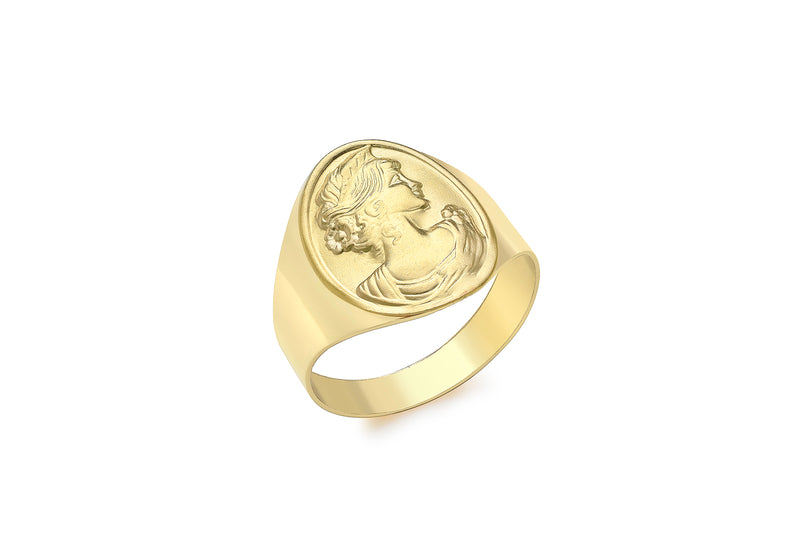 9ct Yellow Gold Oval Cameo Ring