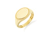 9ct Yellow Gold Oval Rope Edge Signet Ring