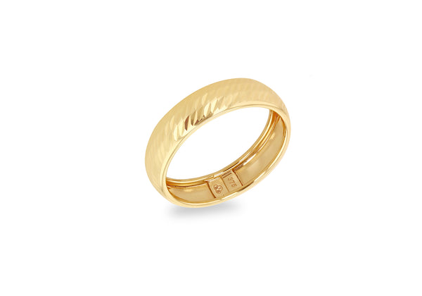 9ct Yellow Gold Diamond Cut Ring