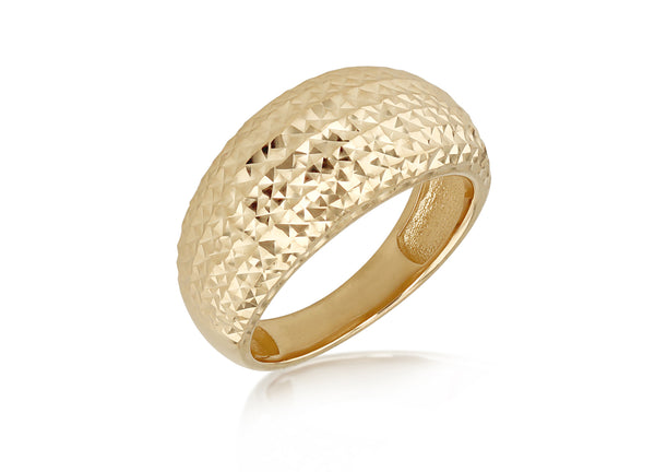 9ct Yellow Gold Pine Dome Ring