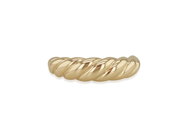 9ct Yellow Gold Cable Knot Dome Ring