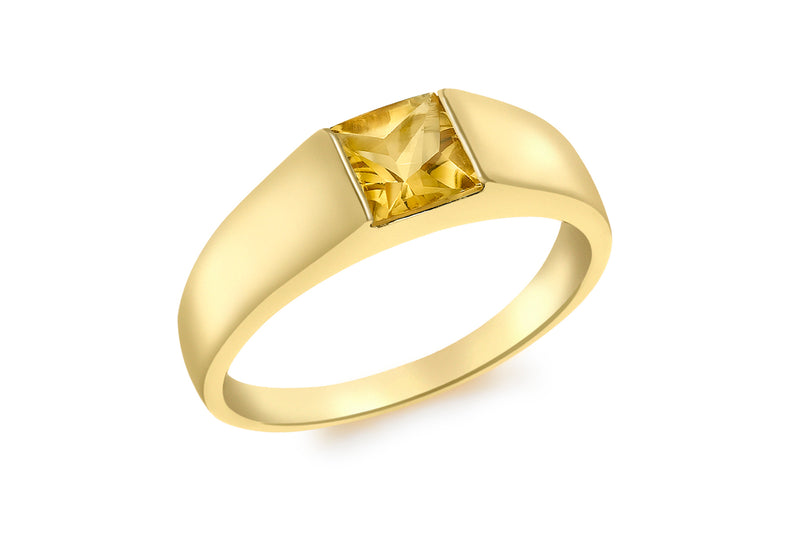 9ct Yellow Gold Square   Dress Ring