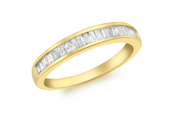 9ct Yellow Gold 0.30t Baguette Diamond Eternity Ring