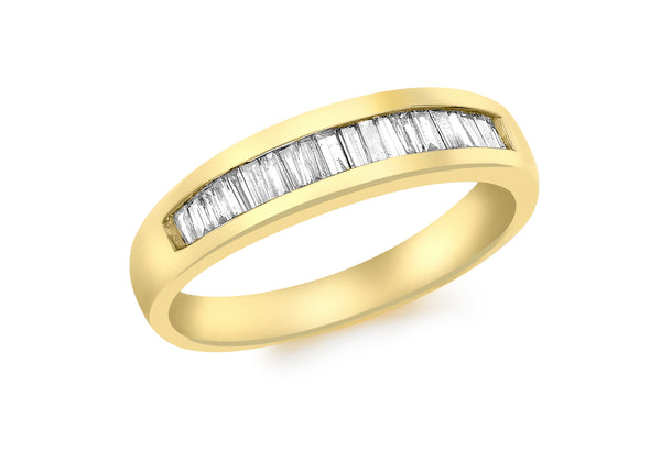 9ct Yellow Gold 0.35t Baguette Diamond Eternity Ring