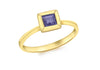 9ct Yellow Gold Square Iolite Ring