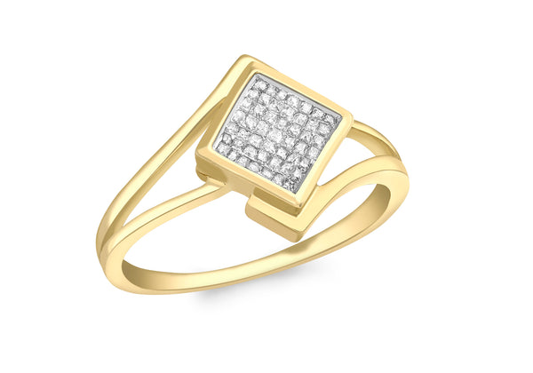 9ct Yellow Gold 0.26t Diamond Ring