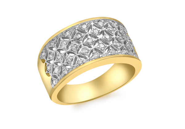 9ct Yellow Gold 0.45t Diamond Ring