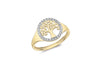 9ct Yellow Gold Zirconia  'Tree of Life' Ring