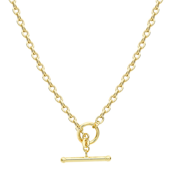 9ct Yellow Gold 100 T-Bar Oval Belcher Chain