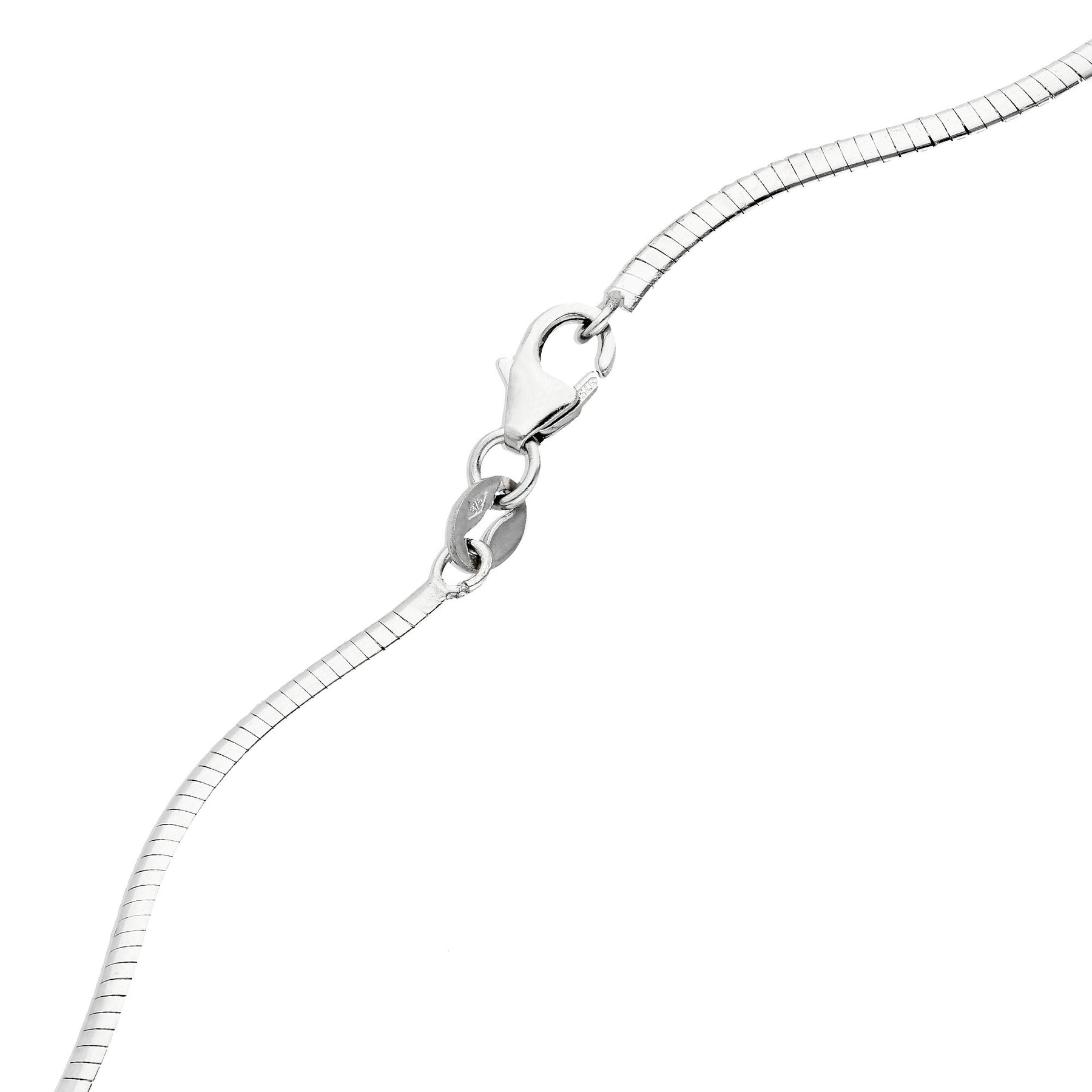 Omega chain top white gold
