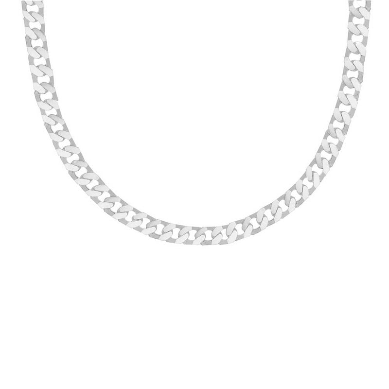 Sterling Silver Flat Squared Chain Necklace