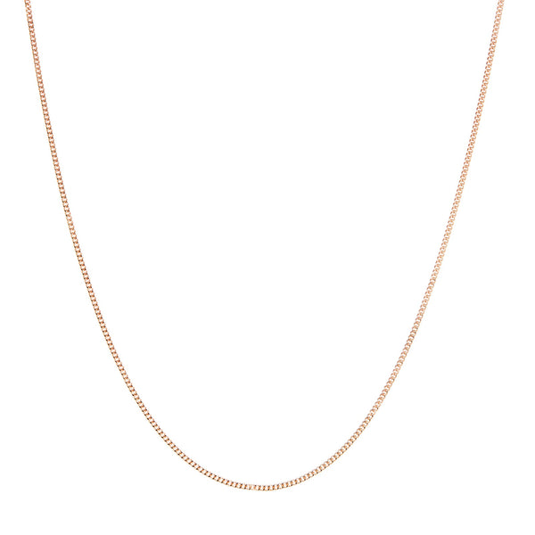 9ct Rose Gold 50 Diamond Cut Curb Chain