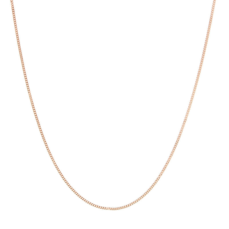 9ct Rose Gold 50 Diamond Cut Curb Chain