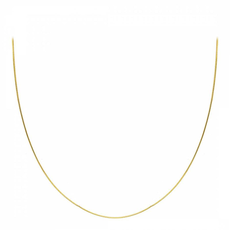 9ct Yellow Gold Mini Round Snake Chain