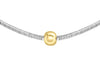 9ct Two-Tone Gold Ball Hexad Snake Chain Necklace