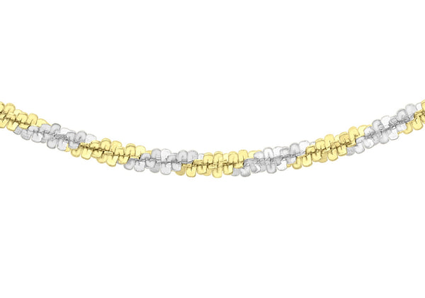 9ct 2-Colour Gold Twisted Chain
