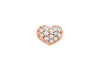 9ct Rose Gold 0.05t Pave Set Diamond 6mm x 4mm Heart Slider Pendant