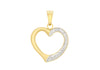 9ct 2-Colour Gold Open-Heart Pendant