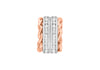 9ct 2-Colour Gold Zirconia  Twined 4 Ring Pendant
