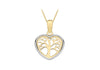 9ct 2-Tone Gold 13.4mm x 18mm 'Tree of Life' Pendant